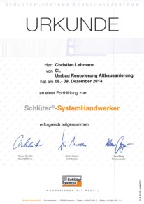 Fortbildung Systemhandwerker